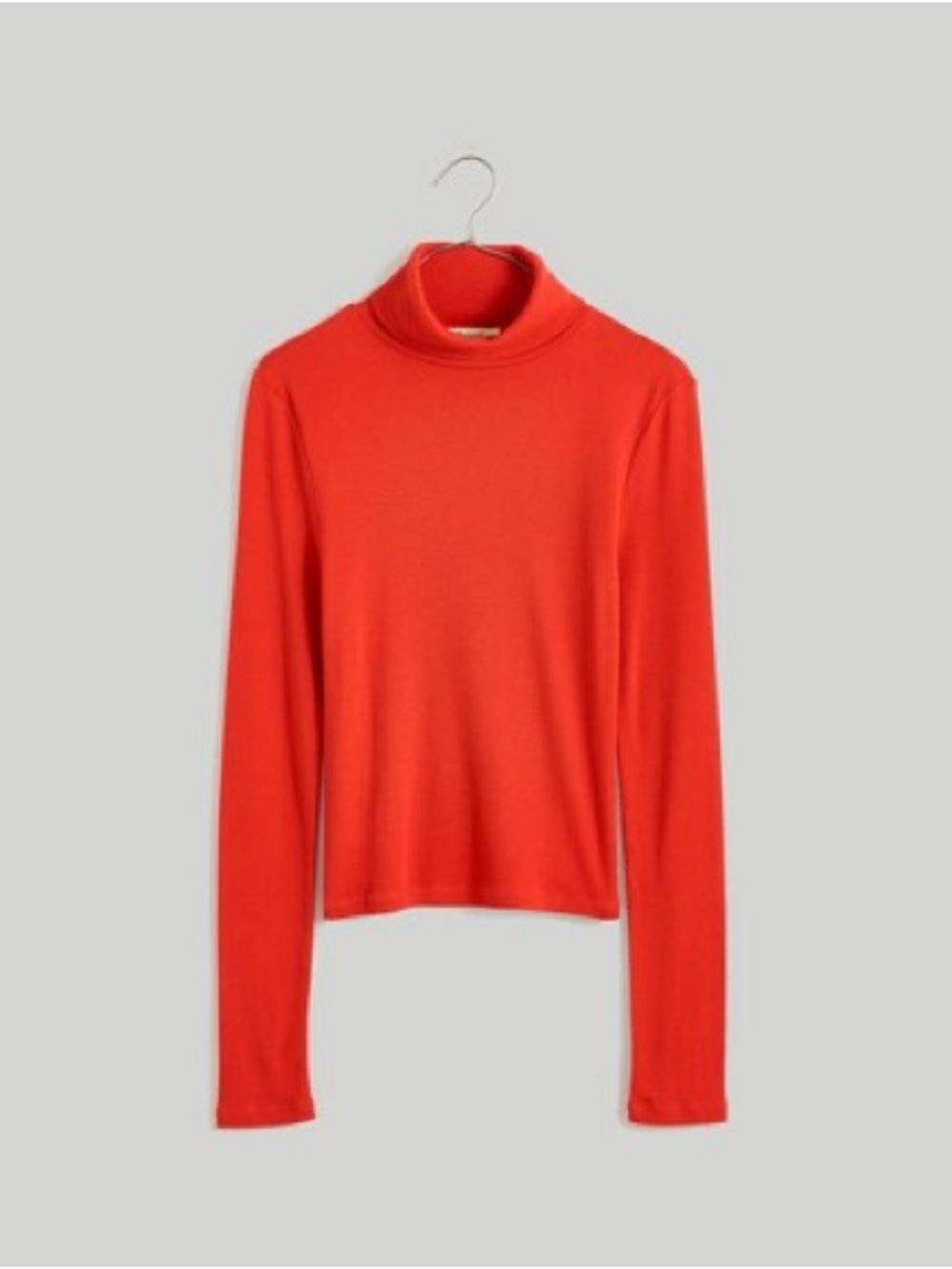 Madewell Red Long-Sleeve Turtleneck Top